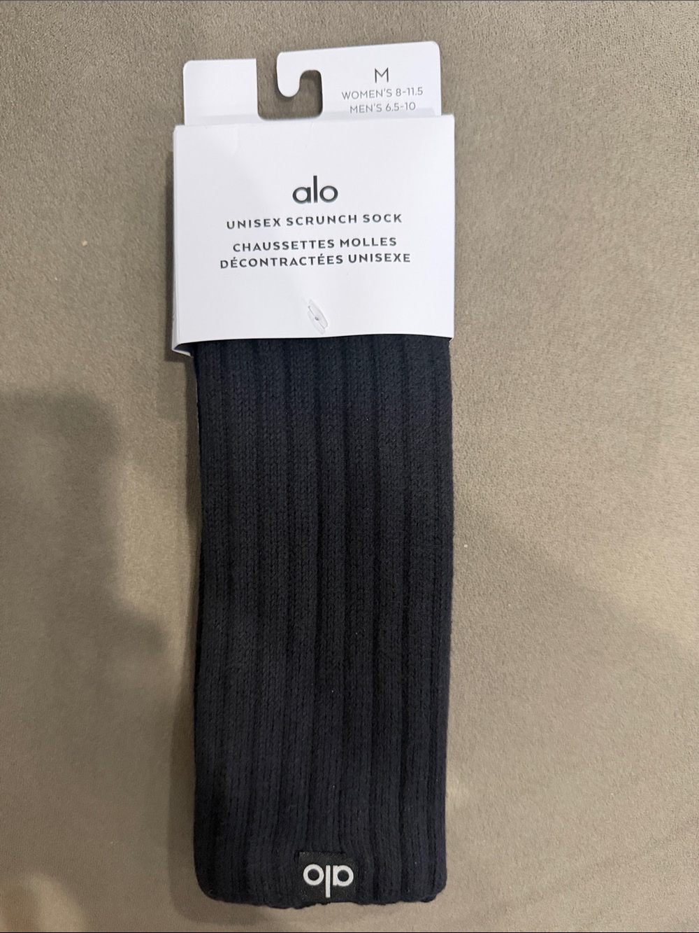 ALO Yoga Unisex Scrunch Socks - Black